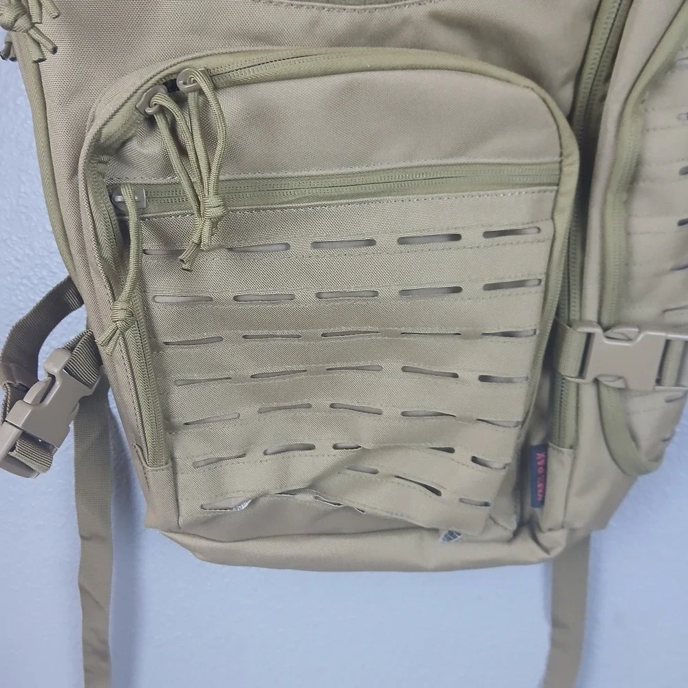 New Tactical Backpack Coyote Tan Laser Cut MOLLE Military Assault Pack 19in